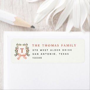 MERRY MONOGRAM VAKANTIEADRES ETIKET