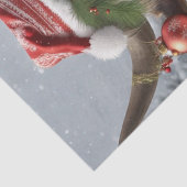 Merry Moo-mas: Koe Gekleed voor Kerstmis Decoupage Tissuepapier (Detail)