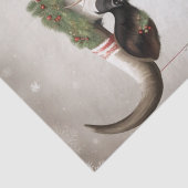 Merry Moo-mas: Koe Gekleed voor Kerstmis Decoupage Tissuepapier (Detail)