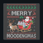 Merry MooDengmas Moo Deng Christmas Santa Hippo<br><div class="desc">Lelijke Kersttrui,  Kerstman rijden nijlpaard,  Moo Deng Kerst,  Breien trui,  Hippo liefhebbers,  Feestelijke trui,  Moo Deng karakter,  Kerst humor,  Vakantie trui,  Hippo Kerst</div>