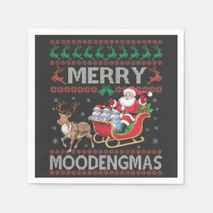 Merry MooDengmas Moo Deng Christmas Santa Hippo Servet