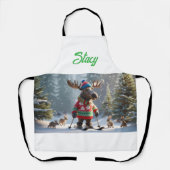Merry Moose and Friends Christmas Personalized     Schort (Voorkant)