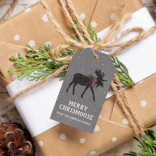 Merry Moose Gift Labels Cadeaulabel