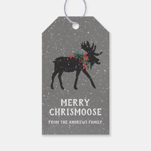 Merry Moose Gift Labels Cadeaulabel (Voorkant)