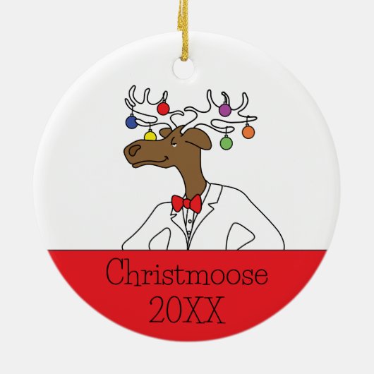 Merry Moose Ornament (Achterkant)