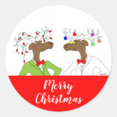 Merry Moose Sticker (Voorkant)