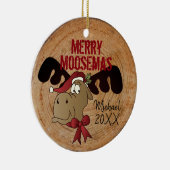 Merry Moosemas Keramisch Ornament (Rechts)