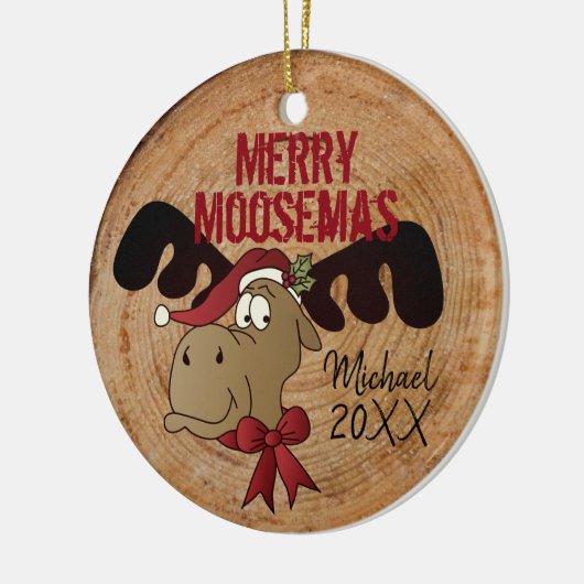 Merry Moosemas Keramisch Ornament (Links)