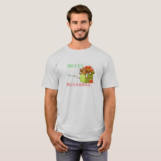 Merry Moosemas T-shirt (Voorkant volledig)