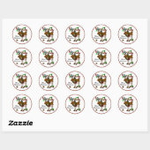 Merry Moosemass Ronde Sticker (Vel)