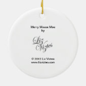 Merry Mouse Moe Circle Ornament (Achterkant)