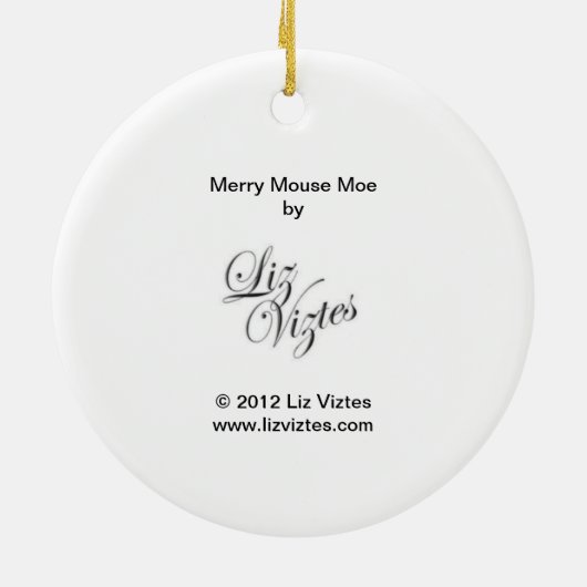 Merry Mouse Moe Circle Ornament (Achterkant)