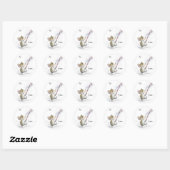 Merry Mouse Moe Gift Labels/Stickers Ronde Sticker (Vel)
