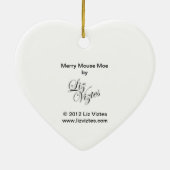 Merry Mouse Moe Heart Ornament (Achterkant)