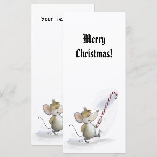 Merry Mouse Moe Holiday Bladwijzer (Voorkant / Achterkant)