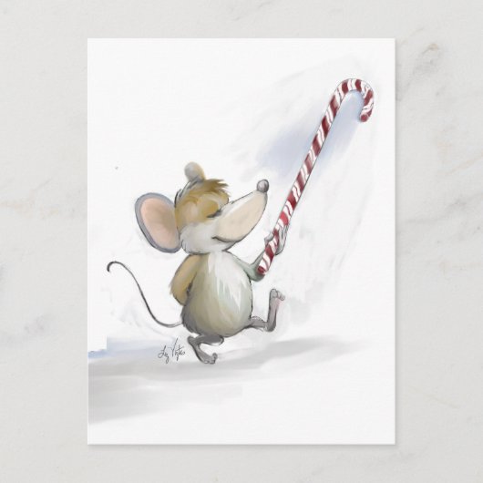 Merry Mouse Moe Holiday Briefkaart (Voorkant)