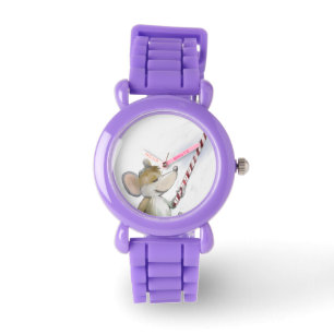 Merry Mouse Moe Holiday Horloge