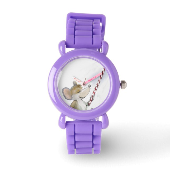 Merry Mouse Moe Holiday Horloge (Voorkant)