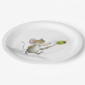 Merry Mouse Moe met Bord van oud papier (Gekanteld)