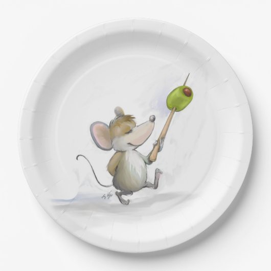 Merry Mouse Moe met Bord van oud papier (Voorkant)