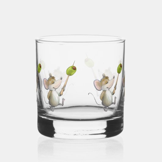 Merry Mouse Moe met olijfolie Whisky Glas (Links)