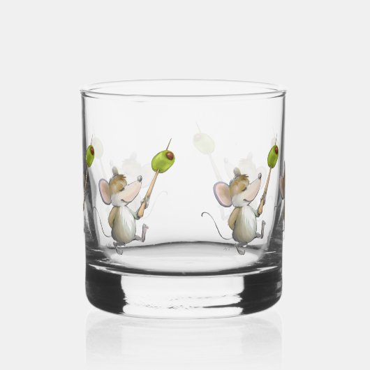 Merry Mouse Moe met olijfolie Whisky Glas (Rechts)