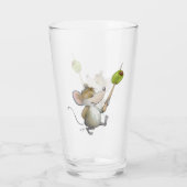 Merry Mouse Moe met Olive Glass Cup Glas (Achterkant)