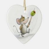 Merry Mouse Moe met Olive Heart Ornament (Rechts)