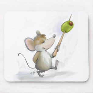 Merry Mouse Moe met Olive Mousepad Muismat