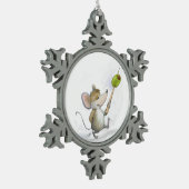 Merry Mouse Moe met Olive Snowflake Ornament (Links)