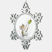 Merry Mouse Moe met Olive Snowflake Ornament (Rechts)