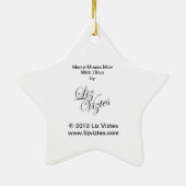Merry Mouse Moe met Olive Star-Ornament Keramisch Ornament (Achterkant)