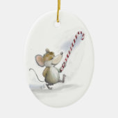 Merry Mouse Moe Oval Ornament (Voorkant)
