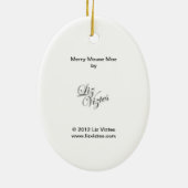 Merry Mouse Moe Oval Ornament (Achterkant)