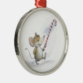 Merry Mouse Moe Round Ornament (Rechts)
