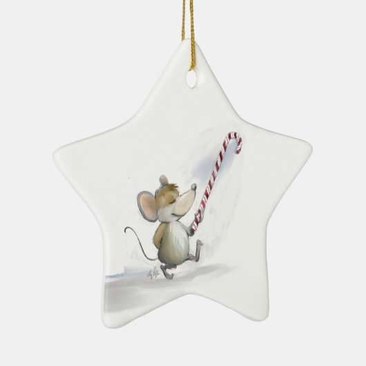 Merry Mouse Moe Star-Ornament Keramisch Ornament (Rechts)