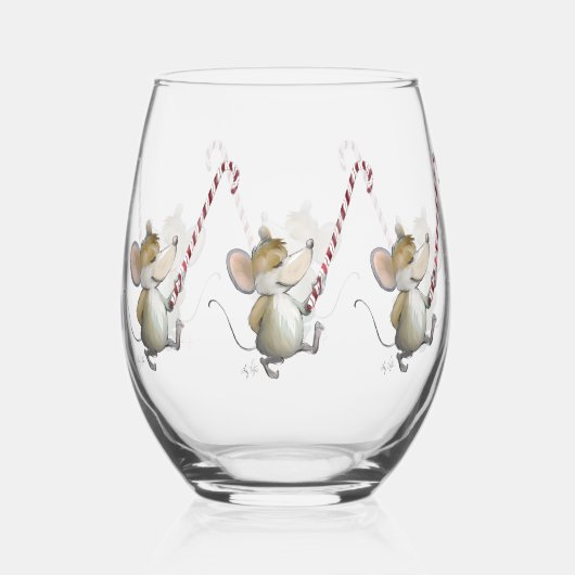 Merry Mouse Moe Wijnglas Zonder Voet (Voorkant)