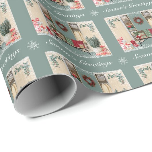 Merry Mudroom Scene Cadeaupapier (Rol Hoek)