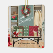 Merry Mudroom Scene Keramisch Ornament (Links)
