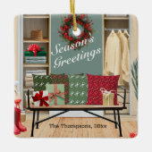 Merry Mudroom Scene Keramisch Ornament (Voorkant)