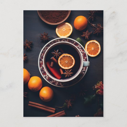 Merry & Mulled | Gezellige vakantie Drink Briefkaart (Voorkant)