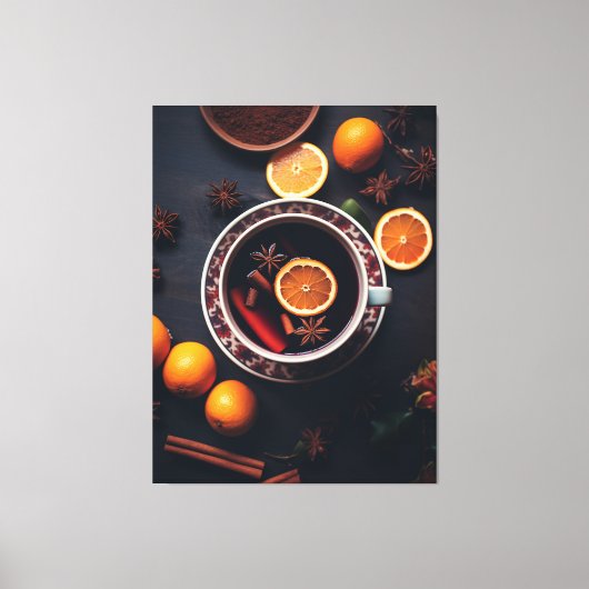 Merry & Mulled | Gezellige vakantie Drink Canvas Afdruk (Voorkant)