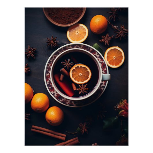 Merry & Mulled | Gezellige vakantie Drink Perfect Poster (Voorkant)