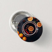 Merry & Mulled | Gezellige vakantie Drink Ronde Button 3,2 Cm (Voorkant /achterkant)