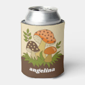 Merry Mushroom met aangepaste naam Blikjeskoeler (Blikje Voorkant)