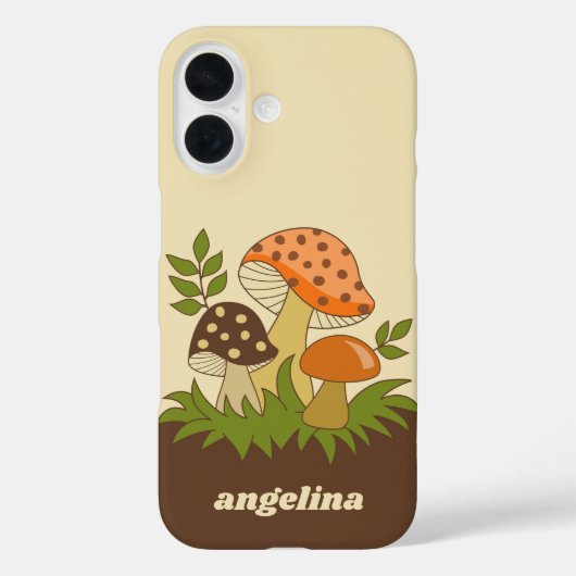 Merry Mushroom met aangepaste naam Case-Mate iPhone Case (Achterkant)