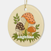 Merry Mushroom met aangepaste naam Keramisch Ornament (Links)