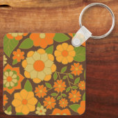 Merry Mushroom met aangepaste naam Sleutelhanger (Achterkant)