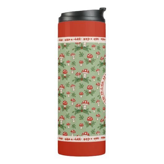 Merry Mushrooms Monogram Thermosbeker (Gedraaid links)
