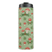 Merry Mushrooms on Celadon Thermosbeker (Voorkant)